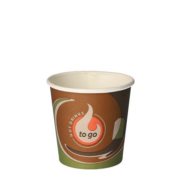 Trinkbecher, Pappe "To Go" 0,1 l Ø 6,3 cm · 6 cm