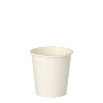 Trinkbecher für Kaltgetränke, Pappe 0,1 l Ø 6,3 cm · 6,3 cm weiss