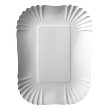 Schalen, Pappe "pure" eckig 13 cm x 17,5 cm x 3 cm weiss