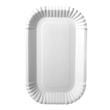 Schalen, Pappe "pure" eckig 15 cm x 23 cm x 2 cm weiss