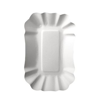 Schalen, Pappe "pure" eckig 9 cm x 14 cm x 3 cm weiss