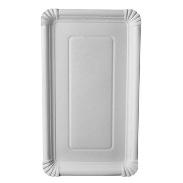 Teller, Pappe "pure" eckig 18 cm x 33 cm weiss