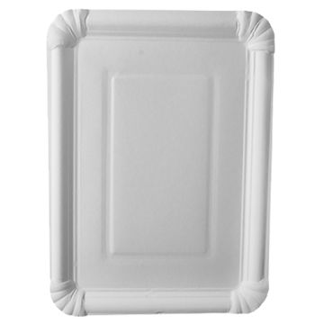 Teller, Pappe "pure" eckig 21,5 cm x 29 cm weiss