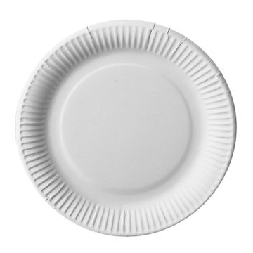 Teller, Pappe "pure" rund Ø 23 cm weiss extra stark