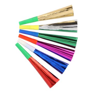 Trompeten 18 cm farbig sortiert "Metallic"
