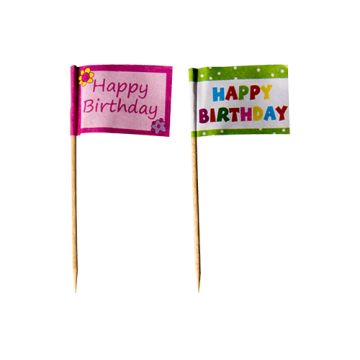 Deko-Picker 8 cm "Happy Birthday"
