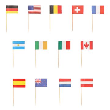 Deko-Picker 8 cm "Nationen"
