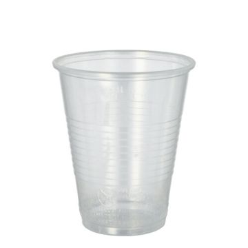 Trinkbecher, PP 0,3 l Ø 9,5 cm · 11,1 cm transparent mit Schaumrand