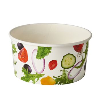 Salatschalen, Pappe "To Go" 1 l Ø 15 cm · 7,5 cm "Salad"
