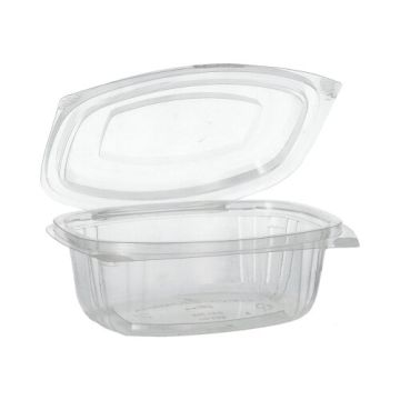 Feinkost- und Salatschalen mit Klappdeckeln, PLA "pure" 500 ml 6,4 cm x 16,1 cm x 13,2 cm
