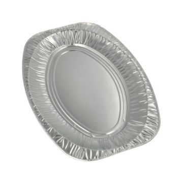 Servierplatten, Alu oval 43 cm x 29 cm