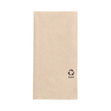 Servietten, 2-lagig 1/8-Falz 33 cm x 33 cm natur aus recyceltem Papier