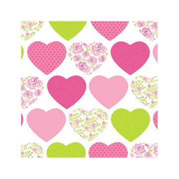 Servietten, 3-lagig 1/4-Falz 25 cm x 25 cm "Sweetheart"