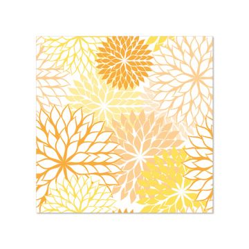 Servietten, 3-lagig 1/4-Falz 25 cm x 25 cm gelb "Floralies"