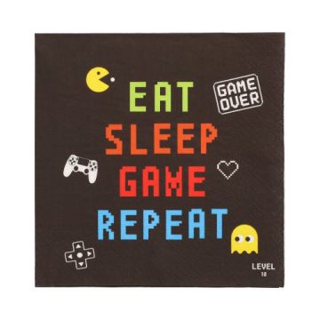 Servietten, 3-lagig 1/4-Falz 33 cm x 33 cm "Gamer"