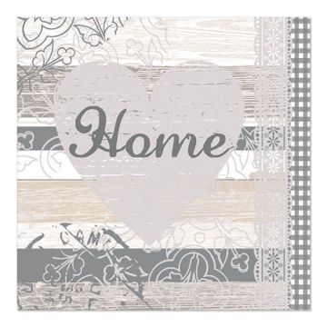 Servietten, 3-lagig 1/4-Falz 33 cm x 33 cm "Home"