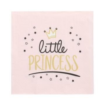 Servietten, 3-lagig 1/4-Falz 33 cm x 33 cm "Little Princess"