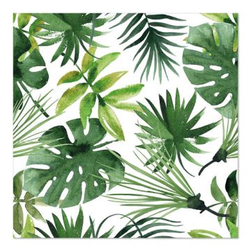 Servietten, 3-lagig 1/4-Falz 33 cm x 33 cm "Monstera"