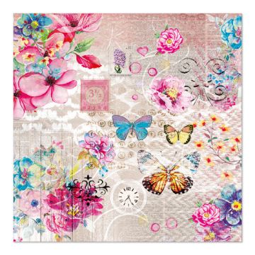 Servietten, 3-lagig 1/4-Falz 33 cm x 33 cm "Nora"