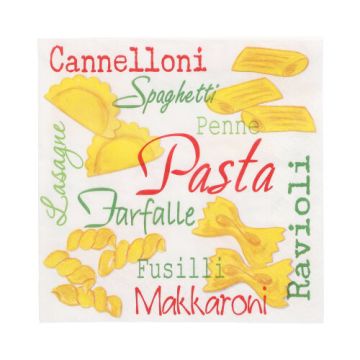 Servietten, 3-lagig 1/4-Falz 33 cm x 33 cm "Pasta"