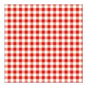 Servietten, 3-lagig 1/4-Falz 33 cm x 33 cm rot "Vichy Karo"