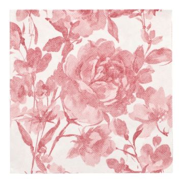 Servietten "ROYAL Collection" 1/4-Falz 40 cm x 40 cm bordeaux "Rose"