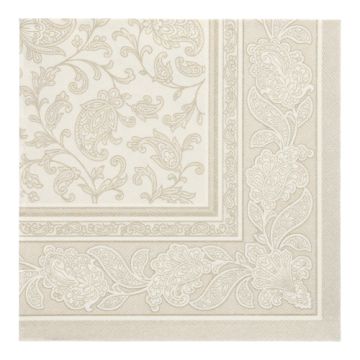 Servietten "ROYAL Collection" 1/4-Falz 40 cm x 40 cm champagner "Ornaments"