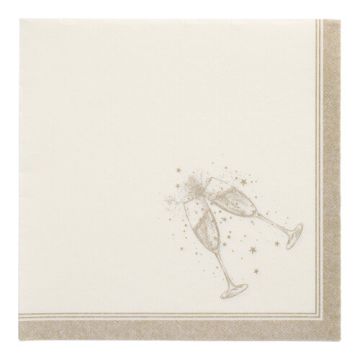 Servietten "ROYAL Collection" 1/4-Falz 40 cm x 40 cm gold "Festivities"