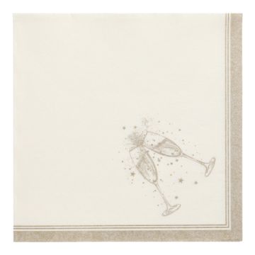 Servietten "ROYAL Collection" 1/4-Falz 40 cm x 40 cm gold "Festivities"