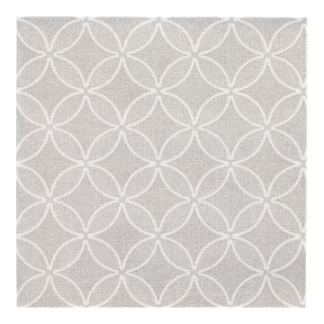 Servietten "ROYAL Collection" 1/4-Falz 40 cm x 40 cm grau "Circle Flowers"