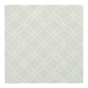 Servietten "ROYAL Collection" 1/4-Falz 40 cm x 40 cm jadegrün "Circle Flowers"