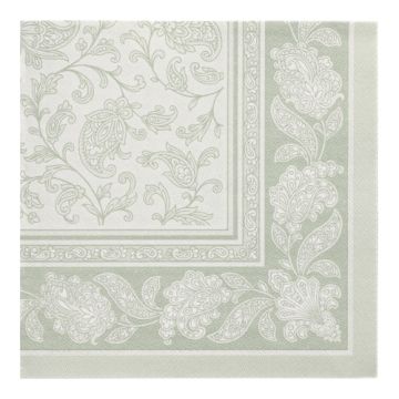 Servietten "ROYAL Collection" 1/4-Falz 40 cm x 40 cm jadegrün "Ornaments"