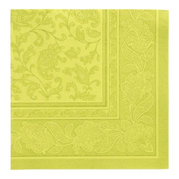 Servietten "ROYAL Collection" 1/4-Falz 40 cm x 40 cm limonengrün "Ornaments"