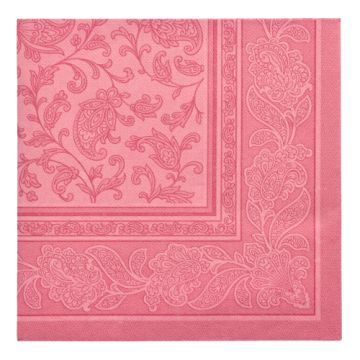Servietten "ROYAL Collection" 1/4-Falz 40 cm x 40 cm rosa "Ornaments"