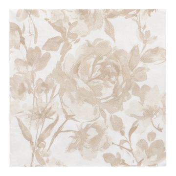 Servietten "ROYAL Collection" 1/4-Falz 40 cm x 40 cm sand "Rose"