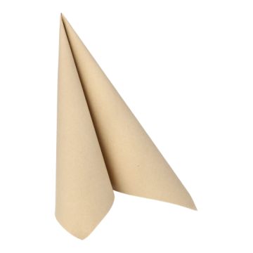 Servietten "ROYAL Collection" 1/4-Falz 40 cm x 40 cm sand in Papierverpackung