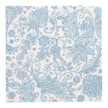 Servietten "ROYAL Collection" 1/4-Falz 40 cm x 40 cm blau "Paisley"
