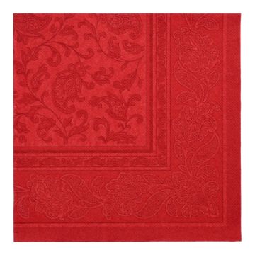 Servietten "ROYAL Collection" 1/4-Falz 40 cm x 40 cm bordeaux "Ornaments"