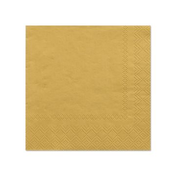 Servietten, 3-lagig 1/4-Falz 25 cm x 25 cm gold