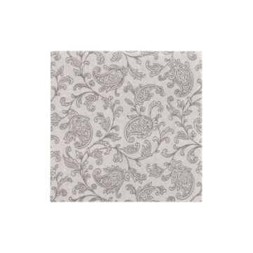 Servietten "ROYAL Collection" 1/4-Falz 25 cm x 25 cm grau "Ornaments"