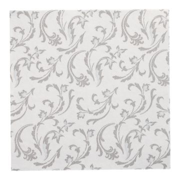 Servietten "ROYAL Collection" 1/4-Falz 40 cm x 40 cm grau "Damascato"