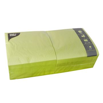Servietten, 3-lagig 1/4-Falz 40 cm x 40 cm limonengrün
