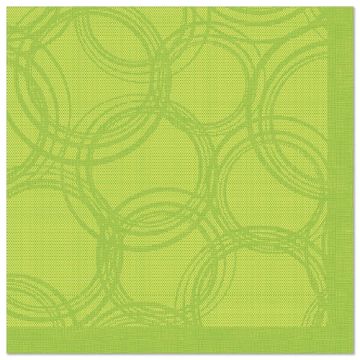 Servietten "ROYAL Collection" 1/4-Falz 40 cm x 40 cm limonengrün "Bubbles"