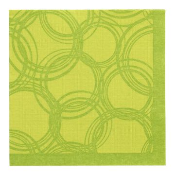 Servietten "ROYAL Collection" 1/4-Falz 40 cm x 40 cm limonengrün "Bubbles"