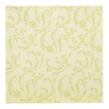 Servietten "ROYAL Collection" 1/4-Falz 40 cm x 40 cm limonengrün "Damascato"