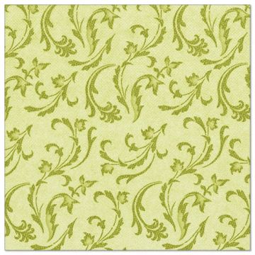 Servietten "ROYAL Collection" 1/4-Falz 40 cm x 40 cm olivgrün "Damascato"