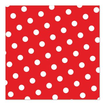 Servietten, 3-lagig 1/4-Falz 33 cm x 33 cm rot "Dots"