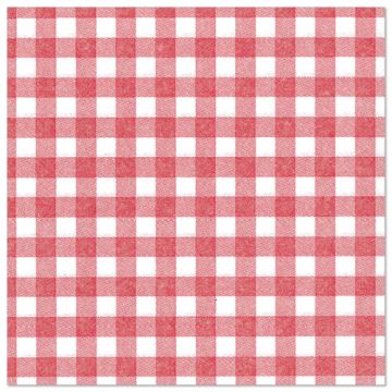 Servietten "ROYAL Collection" 1/4-Falz 40 cm x 40 cm rot "Vichy Karo"