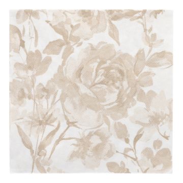 Servietten "ROYAL Collection" 1/4-Falz 40 cm x 40 cm sand "Rose"