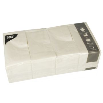 Servietten, 3-lagig 1/8-Falz 40 cm x 40 cm weiss